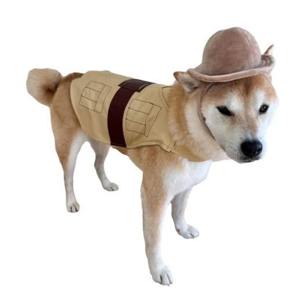 CheetahBoo Dog Safari Costume Vest with Hat